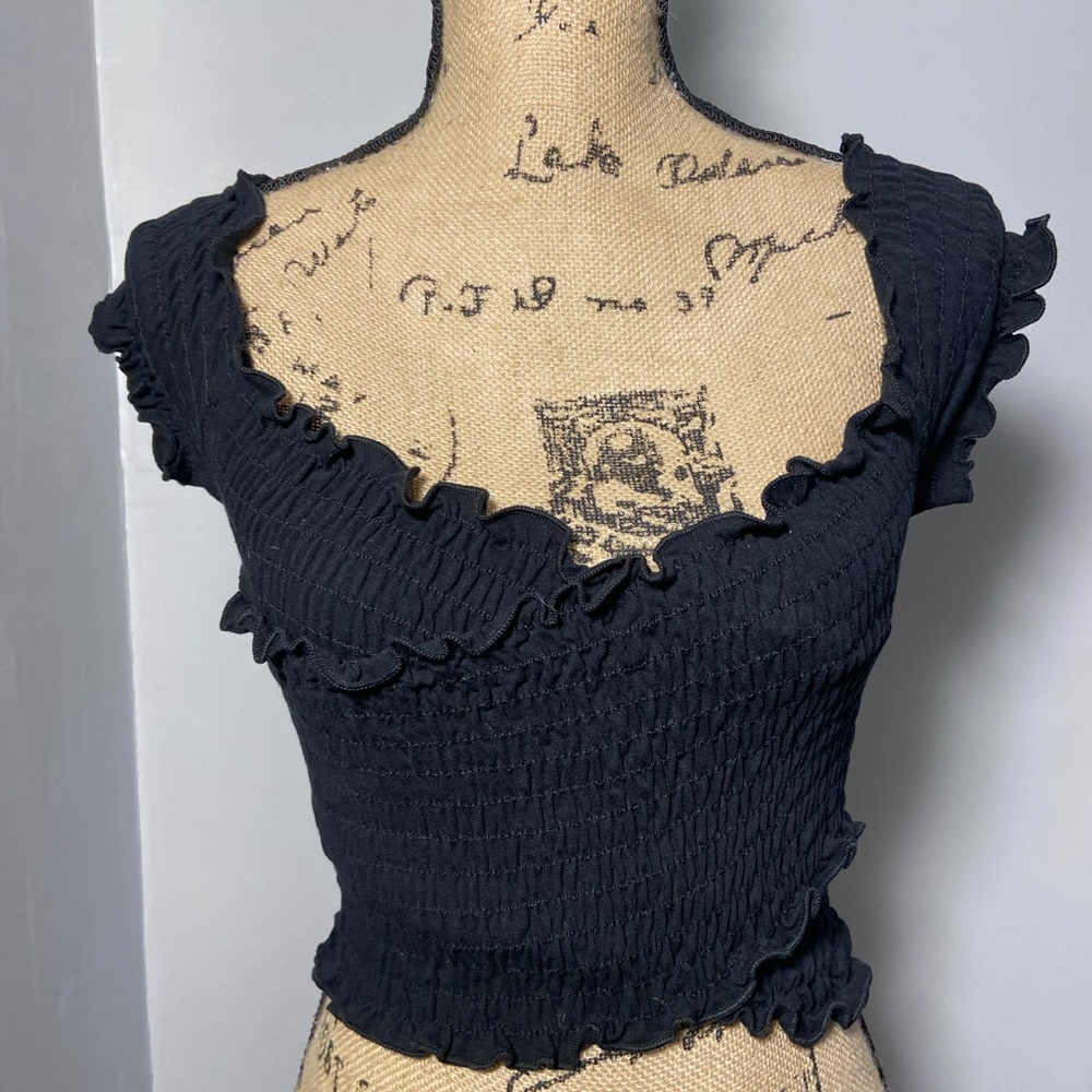 Free People Women’s Smock Criss Cross Crop Top (M)